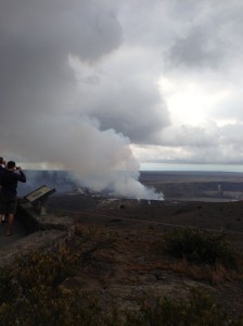 Sulfur fumes from Kilauea